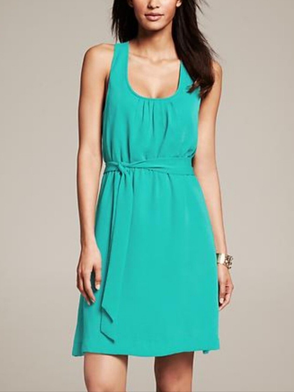 Banana Republic Turquoise Belted Twist Wrap Dress Size 0 Wedding Graduation